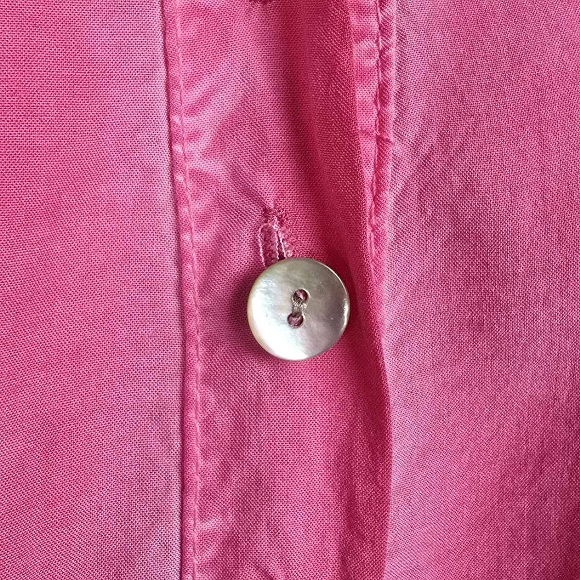 Meo Meli Pink Cotton Button Up Blouse Top Size XL