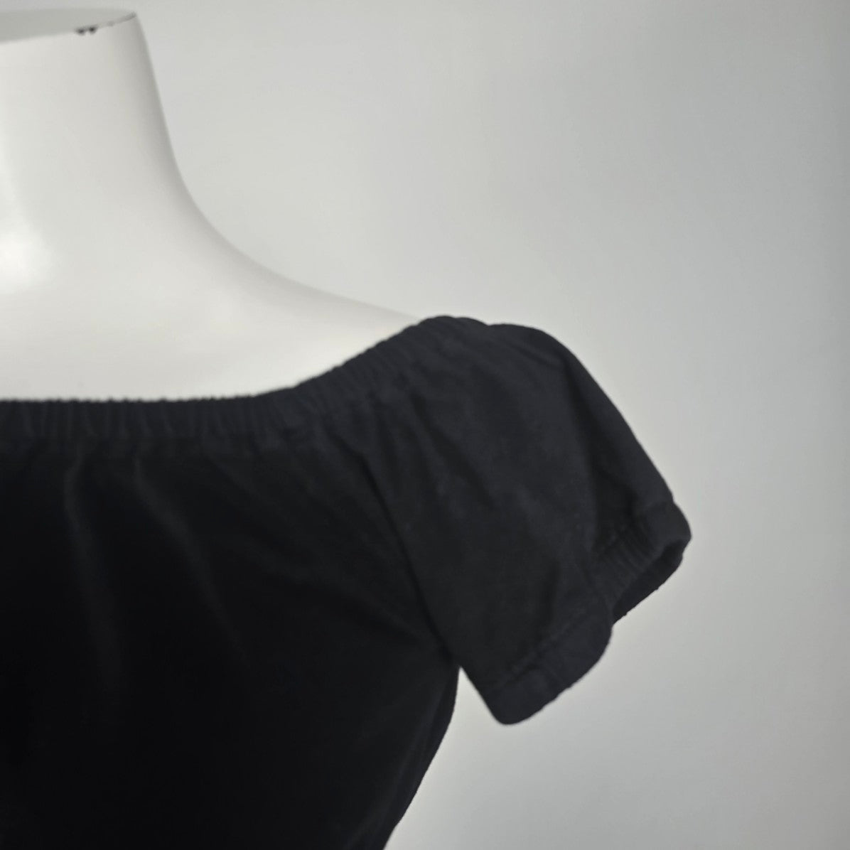 Wilfred Black Cotton Cropped Top Size S