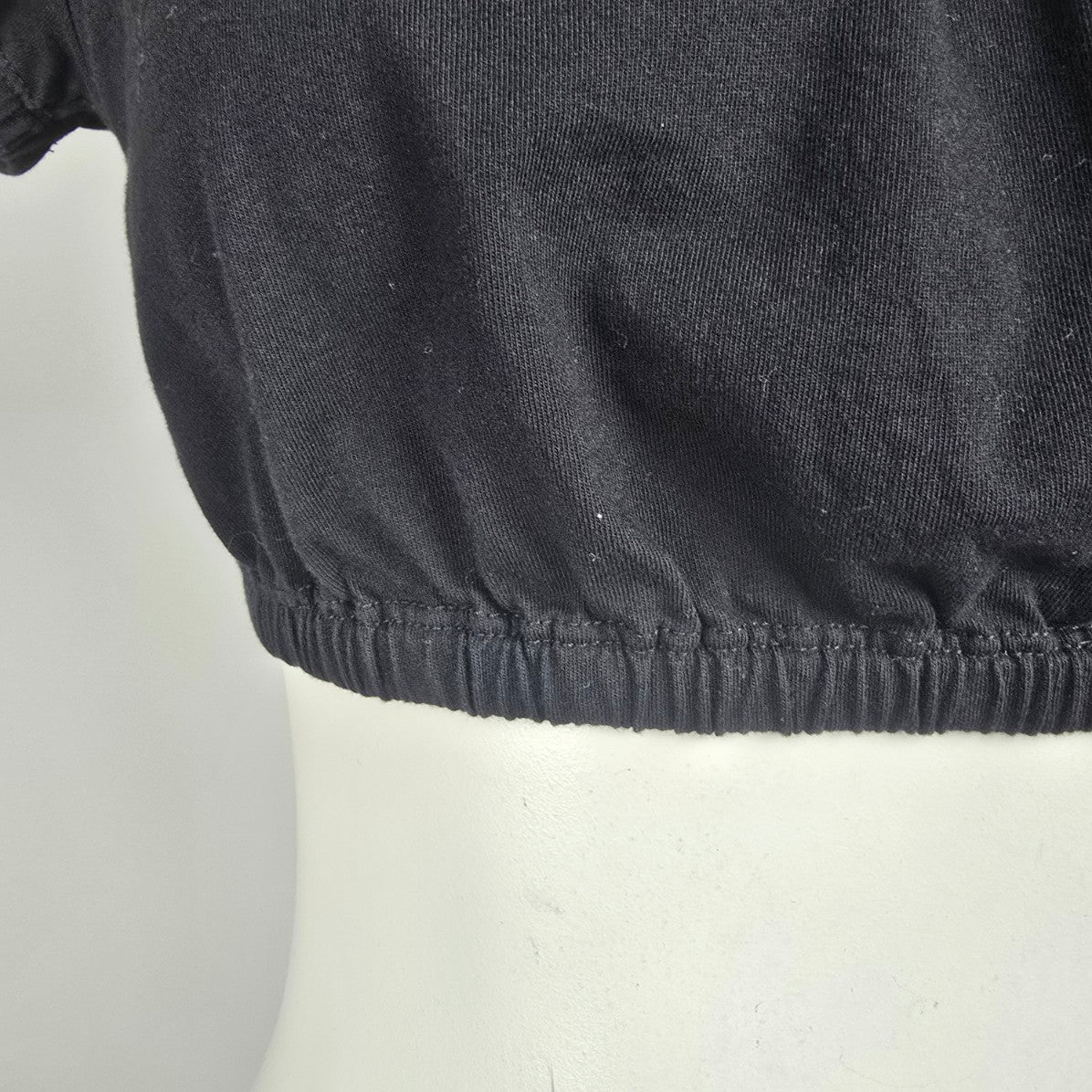 Wilfred Black Cotton Cropped Top Size S
