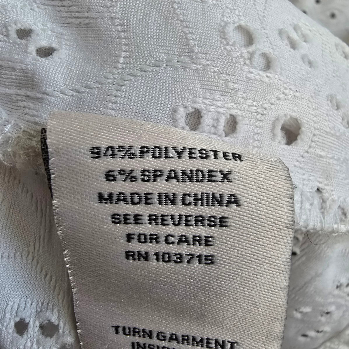 Nanette Lepore White Eyelet Peplum Top Size M