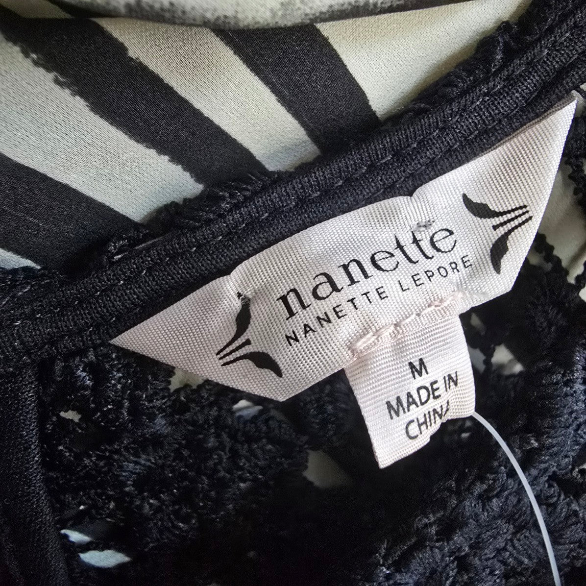 Nanette Lepore Black Lace Top Size M