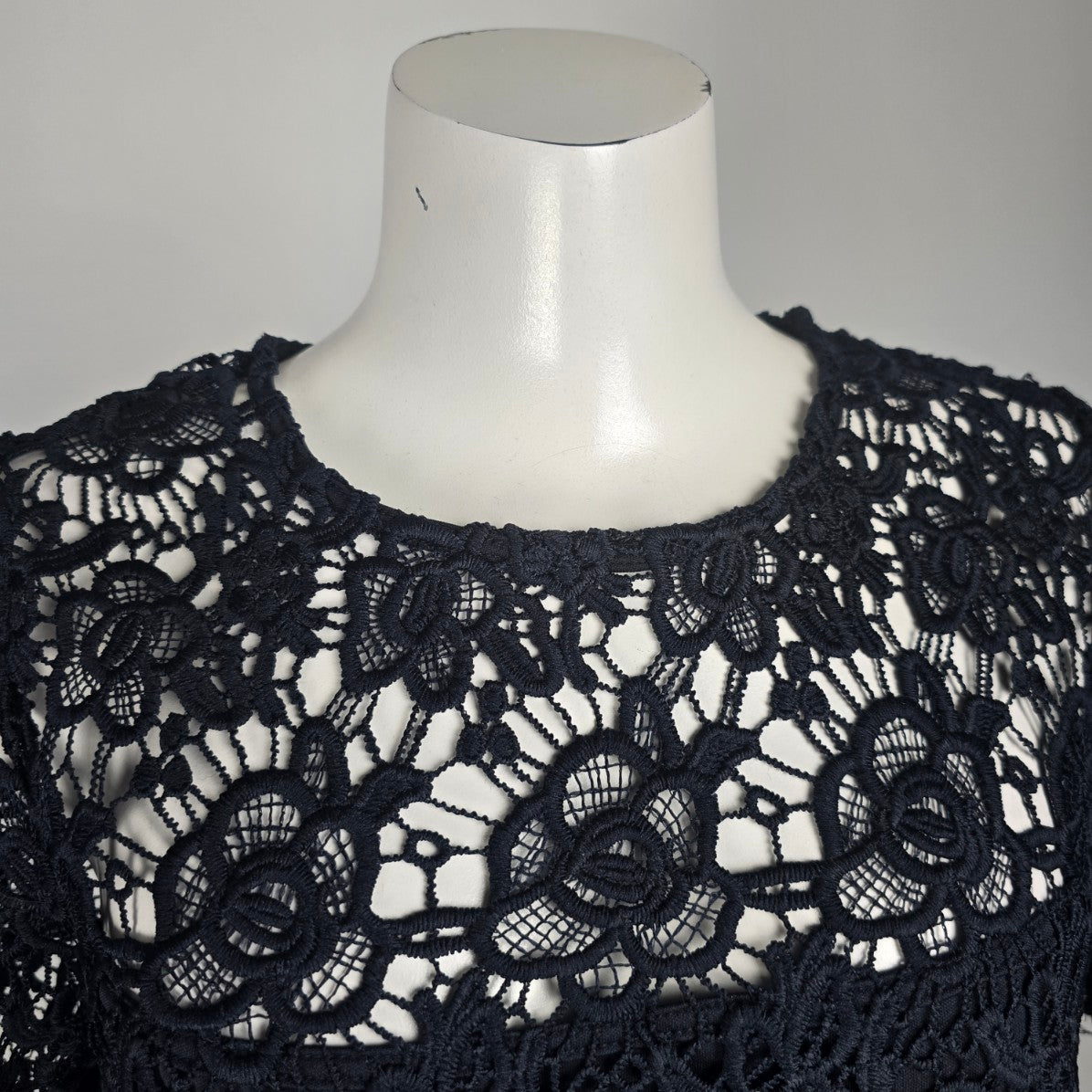 Nanette Lepore Black Lace Top Size M