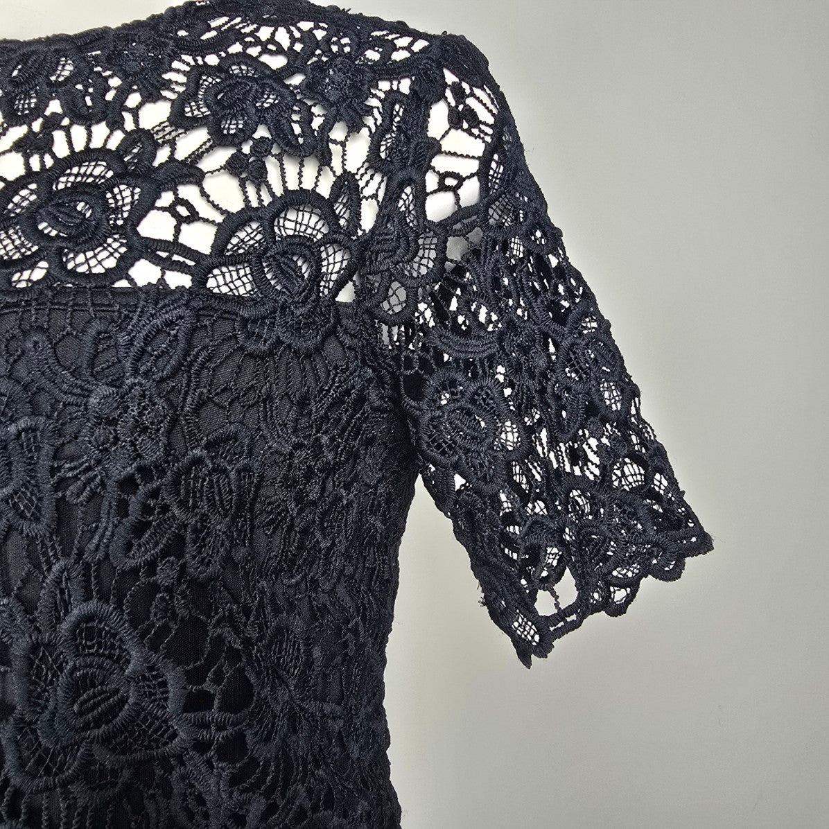 Nanette Lepore Black Lace Top Size M