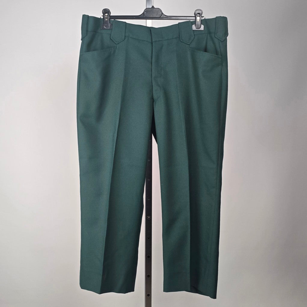 Vintage Green Wool Cropped Straight Leg Pants Size 40