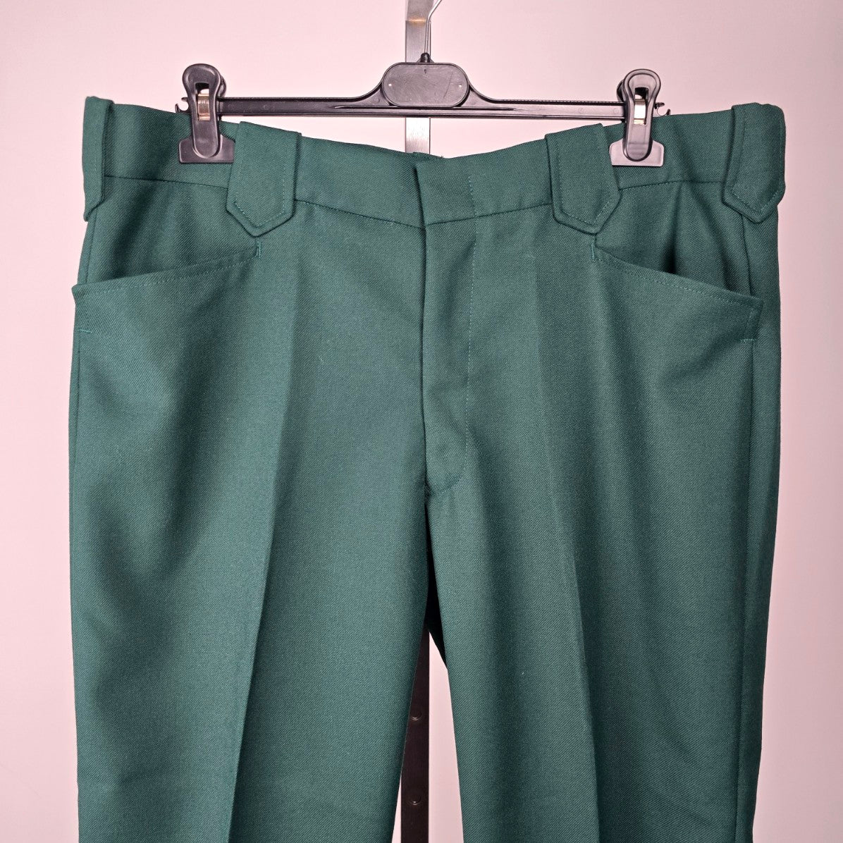 Vintage Green Wool Cropped Straight Leg Pants Size 40