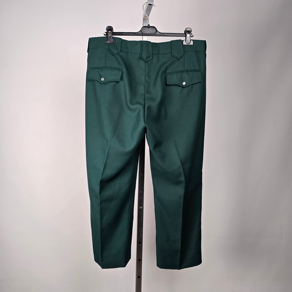 Vintage Green Wool Cropped Straight Leg Pants Size 40
