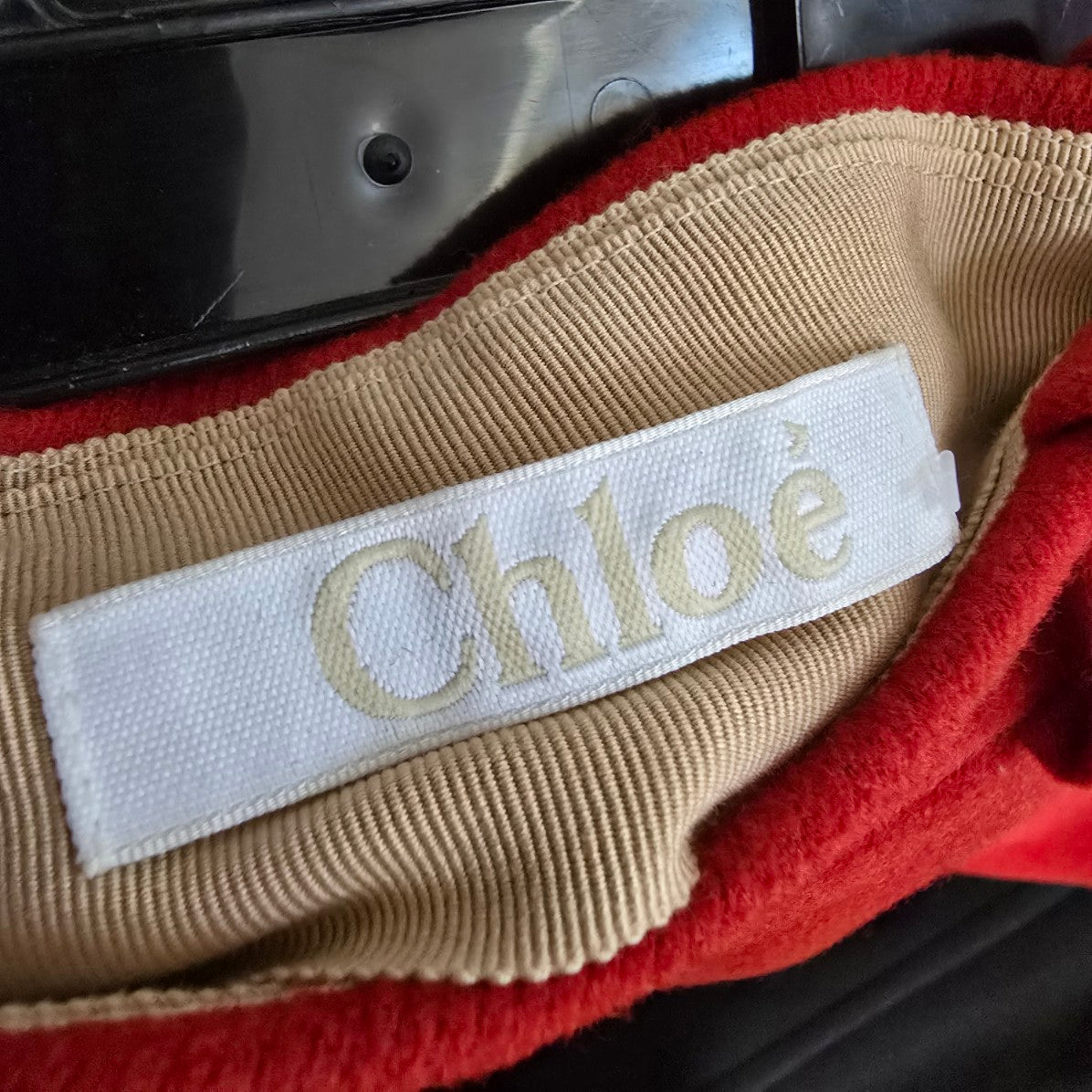 Chloe Red Wool High Rise Jogger Pants Size 4