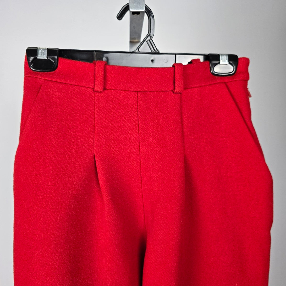 Chloe Red Wool High Rise Jogger Pants Size 4