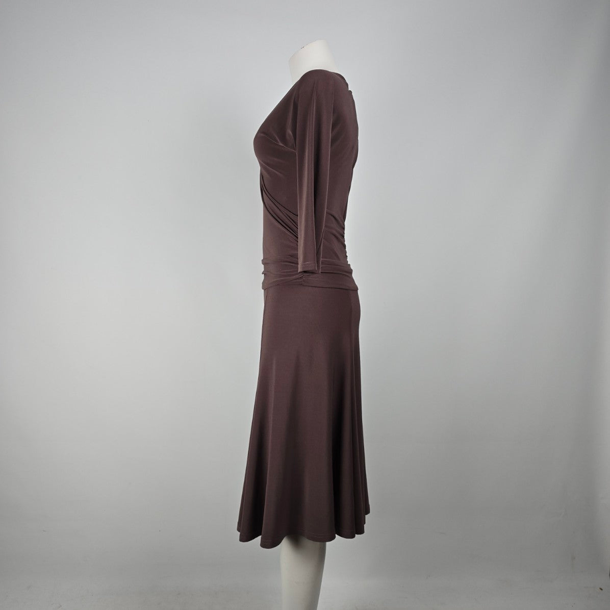 Joseph Ribkoff Brown Drop Waist Midi Dress Size 4
