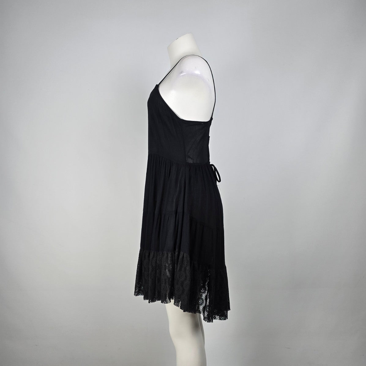 Umgee Black Lace Detail Mini Dress Size S