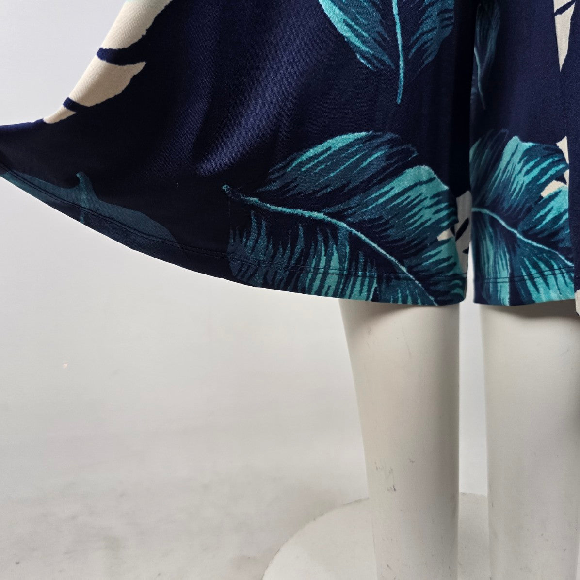 Venus Tropical Print Cropped Wide Leg Belted Jumpsuit Size L