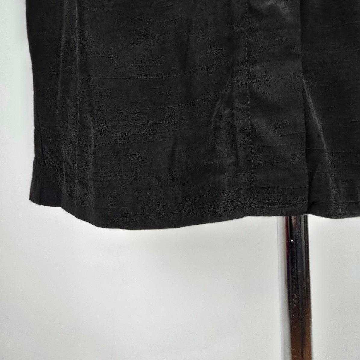 TC Petites Black Collar Belted Shirt Dress Size 5/6
