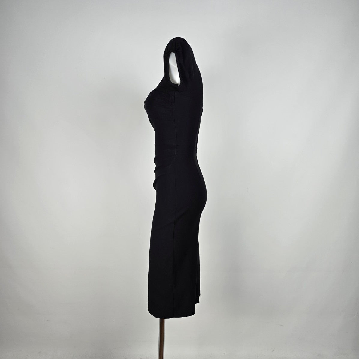 Stop Staring Black Puff Sleeve Wiggle Dress Size XS