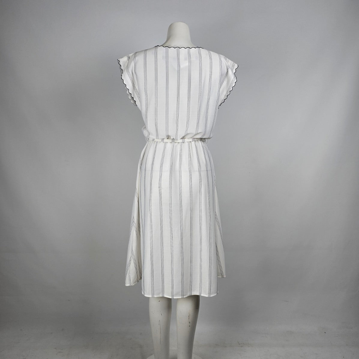 Vintage Koppy Katt White Stripped Fit & Flare Dress Size M/L