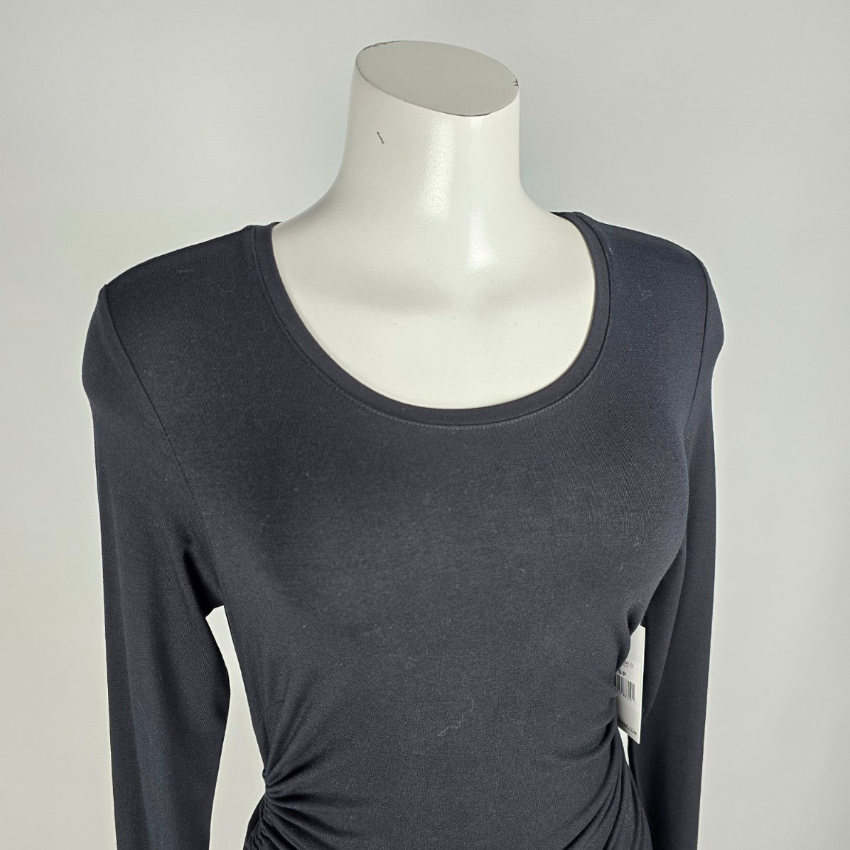 Dex Black Ruched Mini Dress Size S