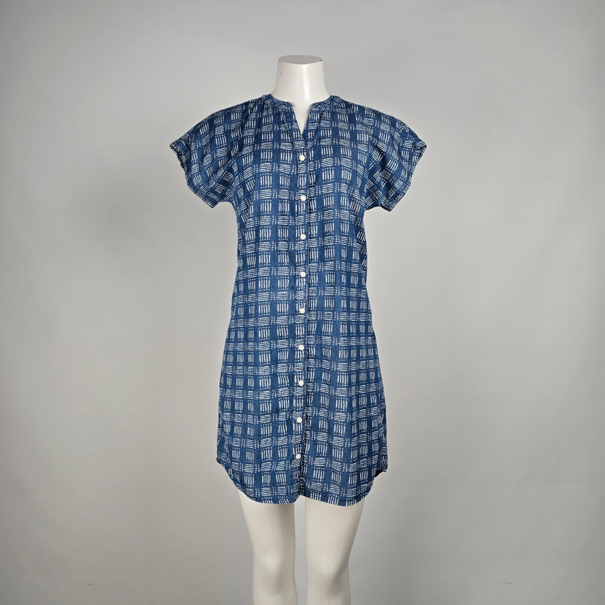 U.S. Polo Assn Blue Cotton Shirt Dress Size M