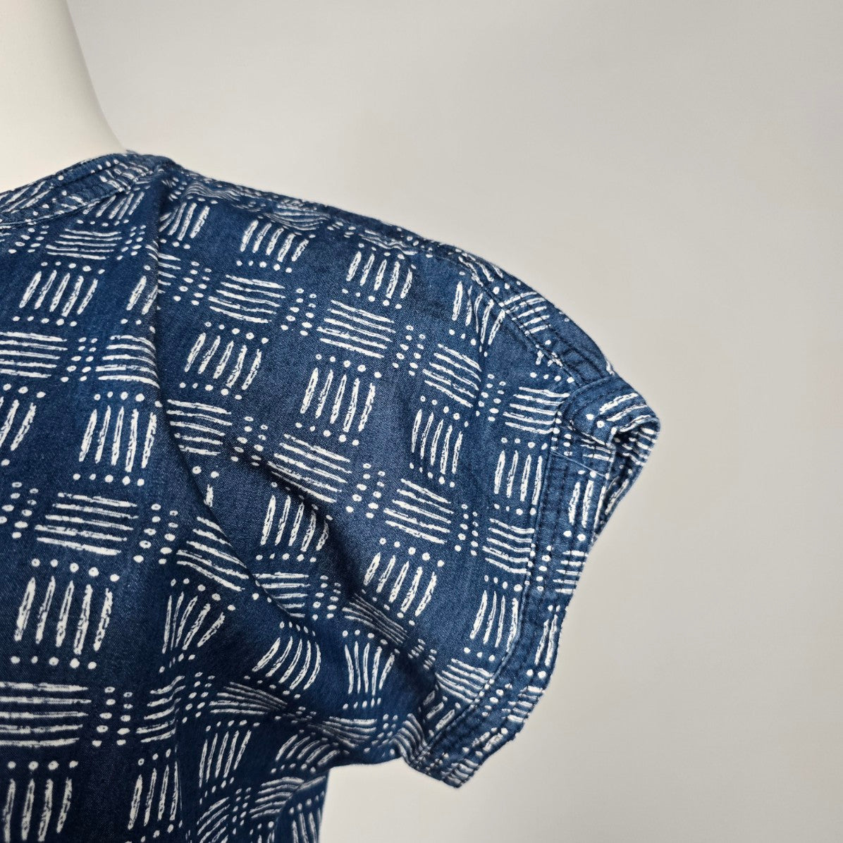 U.S. Polo Assn Blue Cotton Shirt Dress Size M