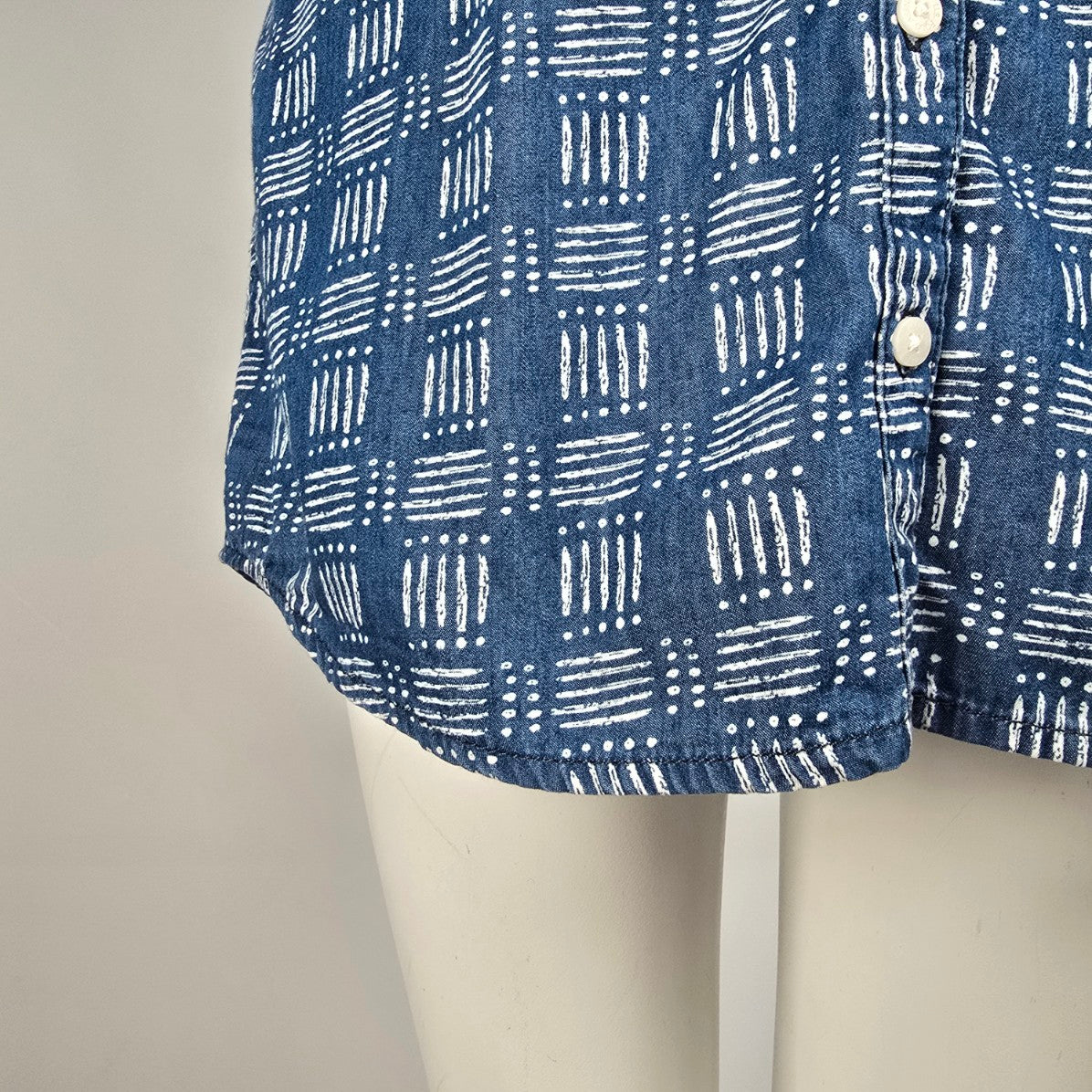U.S. Polo Assn Blue Cotton Shirt Dress Size M