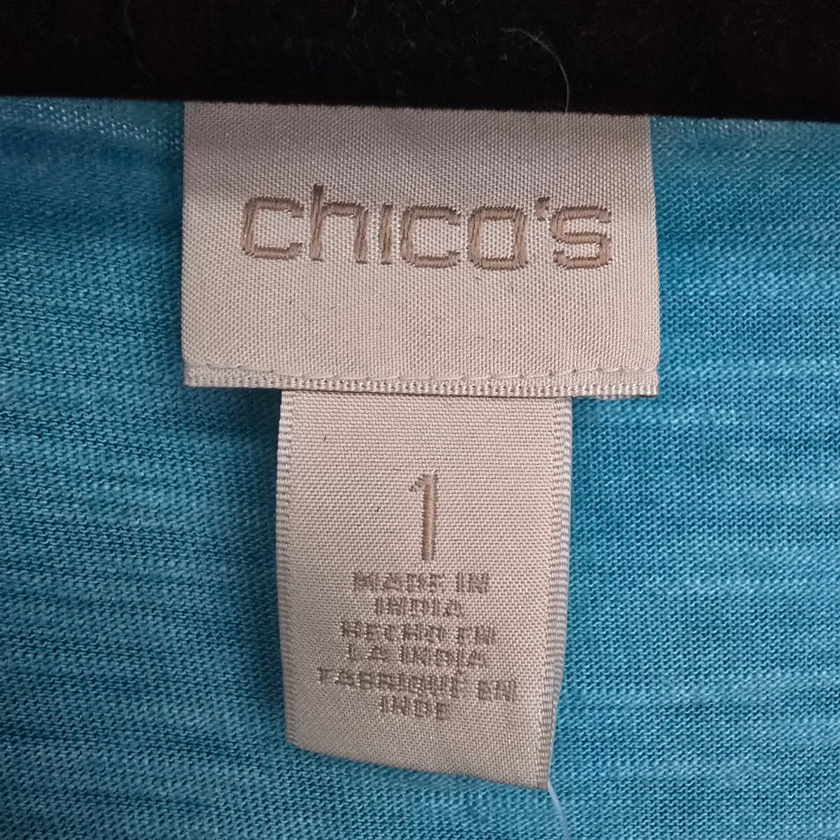 Chico's Aqua Blue Cotton Maxi Dress Size M