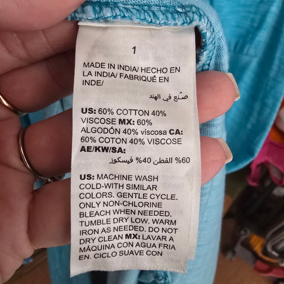Chico's Aqua Blue Cotton Maxi Dress Size M