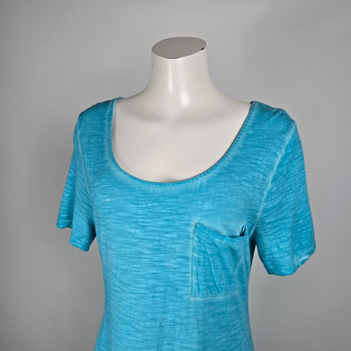 Chico's Aqua Blue Cotton Maxi Dress Size M