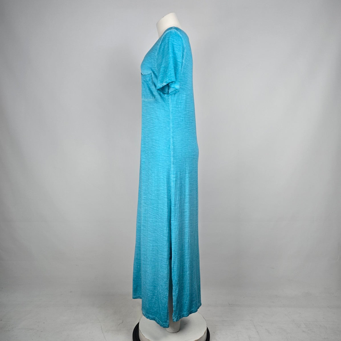 Chico's Aqua Blue Cotton Maxi Dress Size M