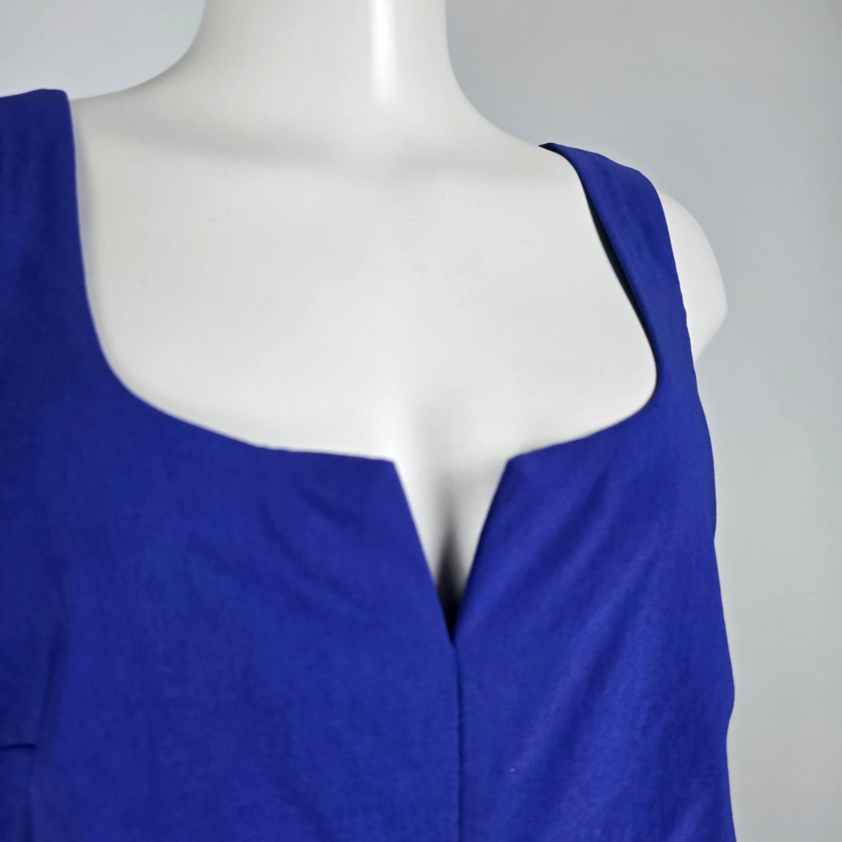 Le Chateau Blue Ruched Midi Dress Size L