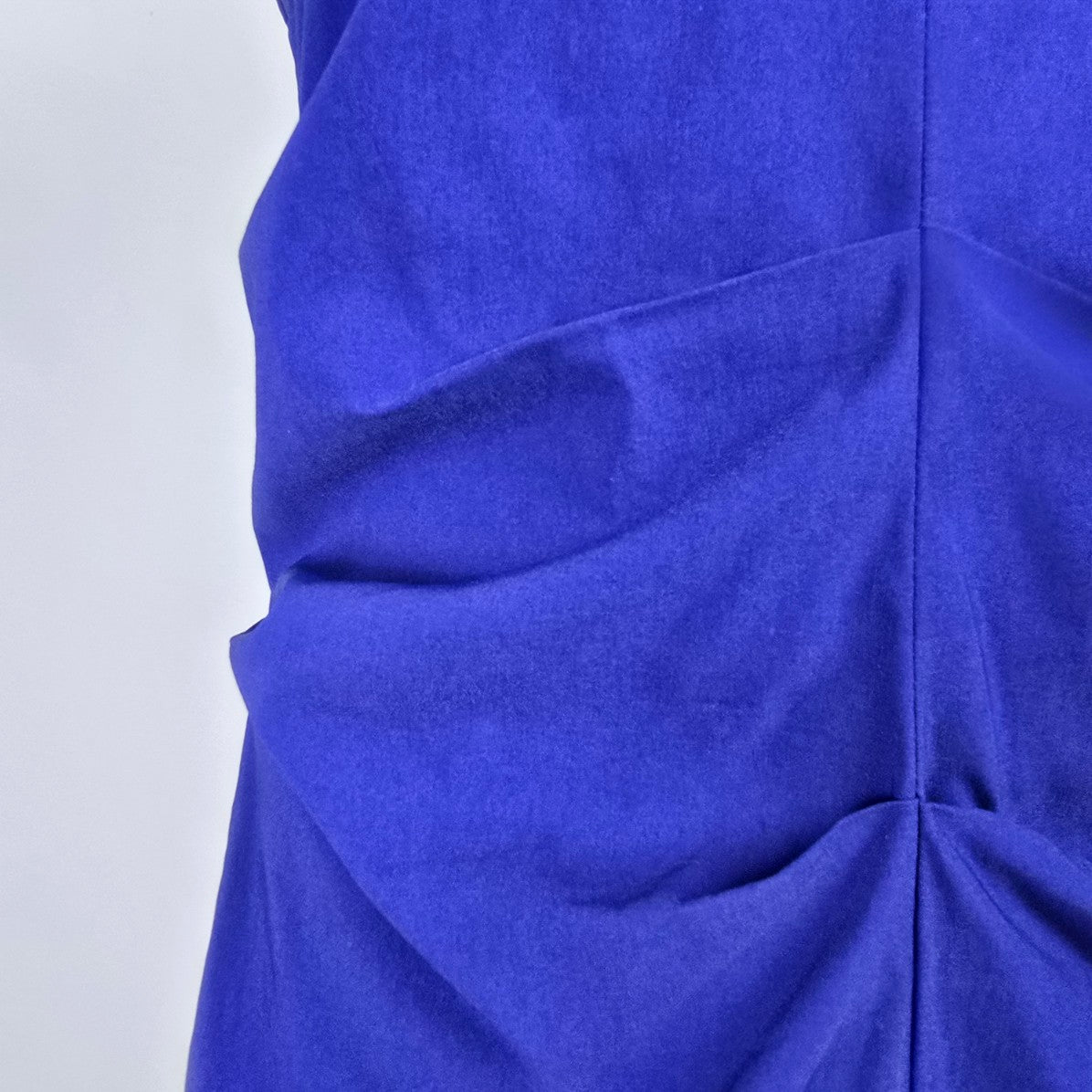 Le Chateau Blue Ruched Midi Dress Size L