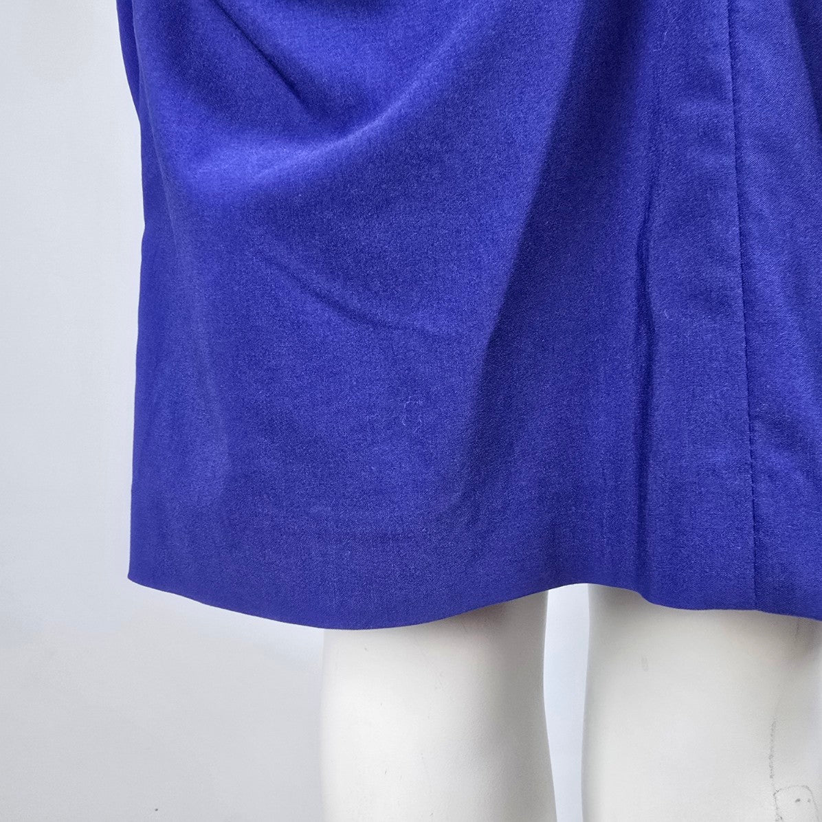 Le Chateau Blue Ruched Midi Dress Size L