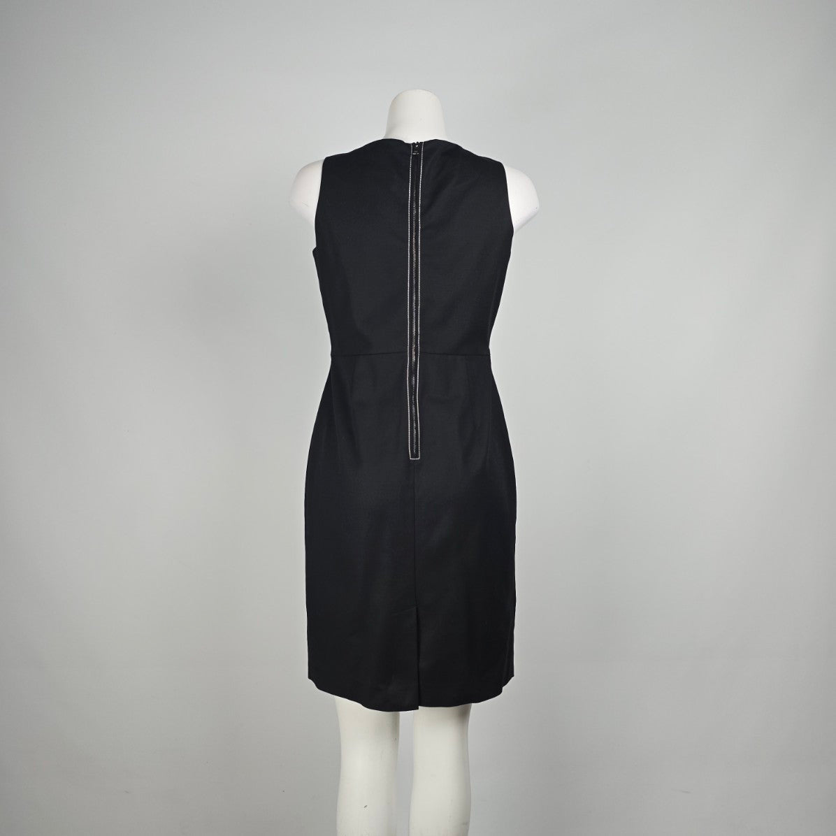 Tahari Black Cotton Sheath Mini Dress Size 6