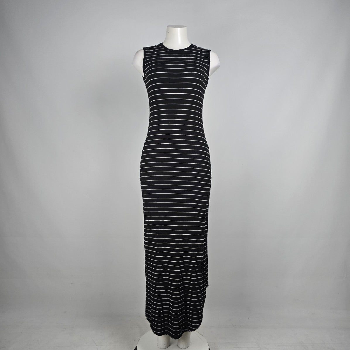 Anistar Black Stripped Maxi Dress Size M