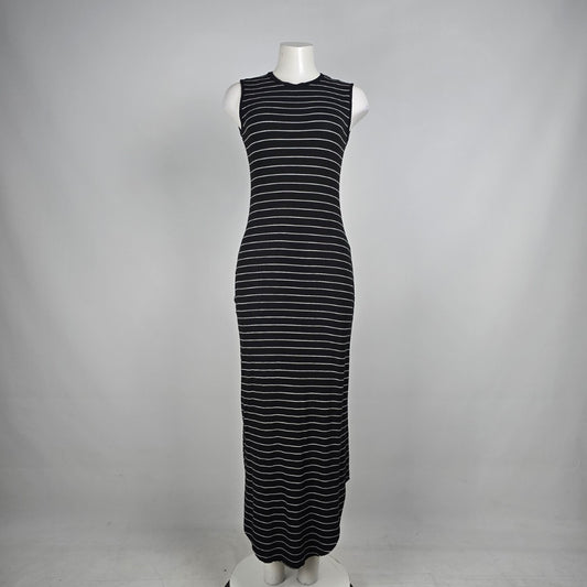 Anistar Black Stripped Maxi Dress Size M