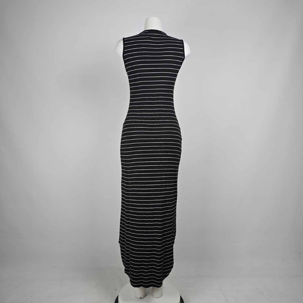 Anistar Black Stripped Maxi Dress Size M