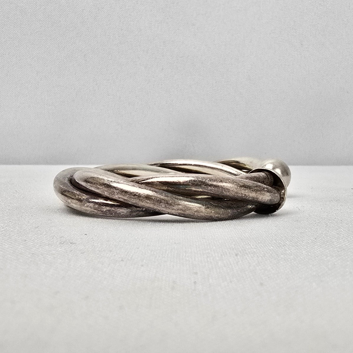 925 Sterling Silver Twisted Heavy Cuff Bracelet