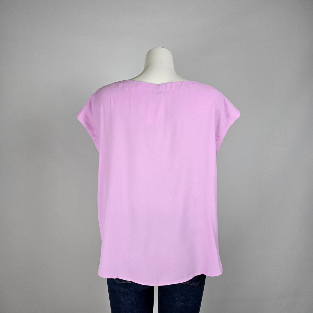 Ann Taylor Lavender Purple Short Sleeve Blouse Size L