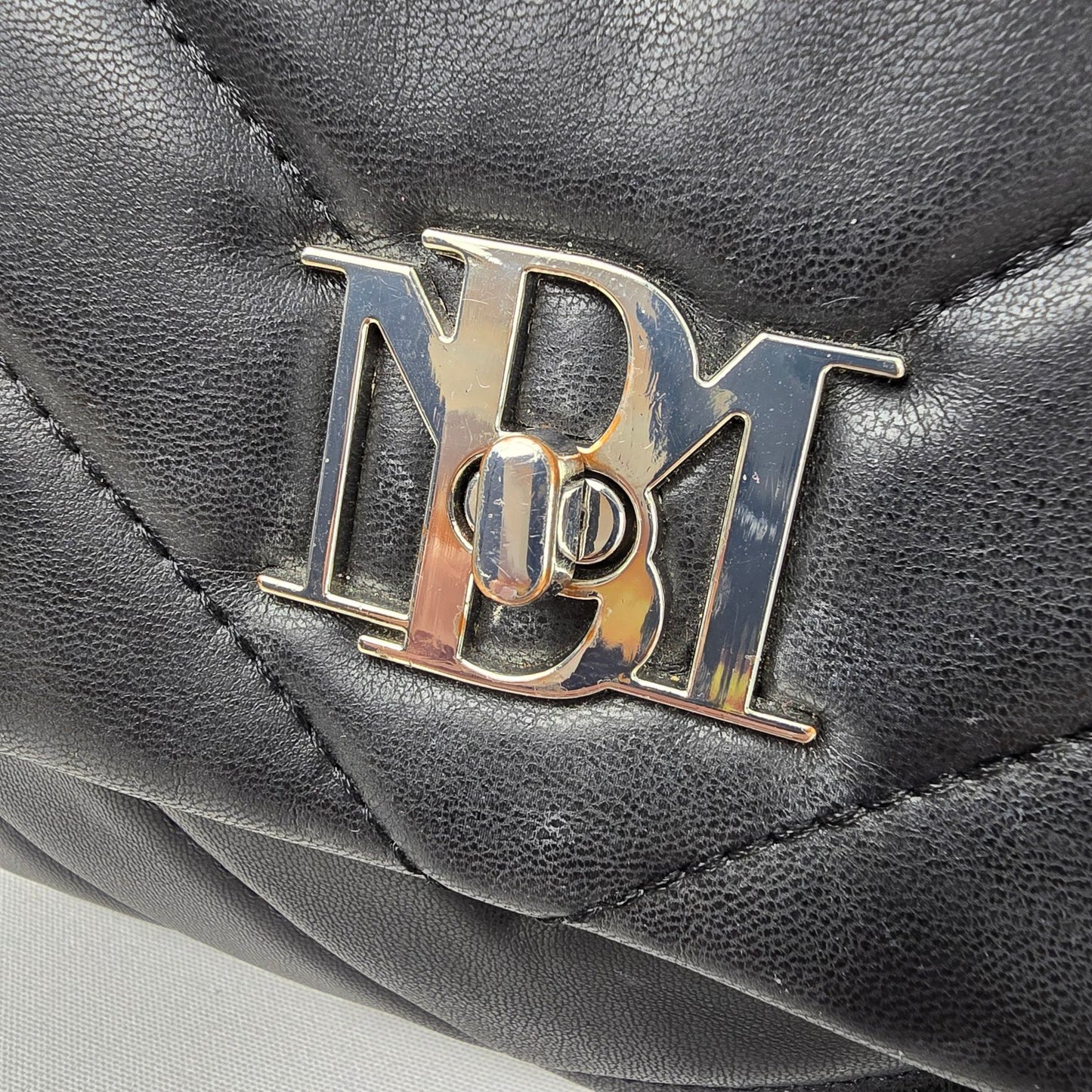 Badgley Mischka Black Quilted Shoulder Purse