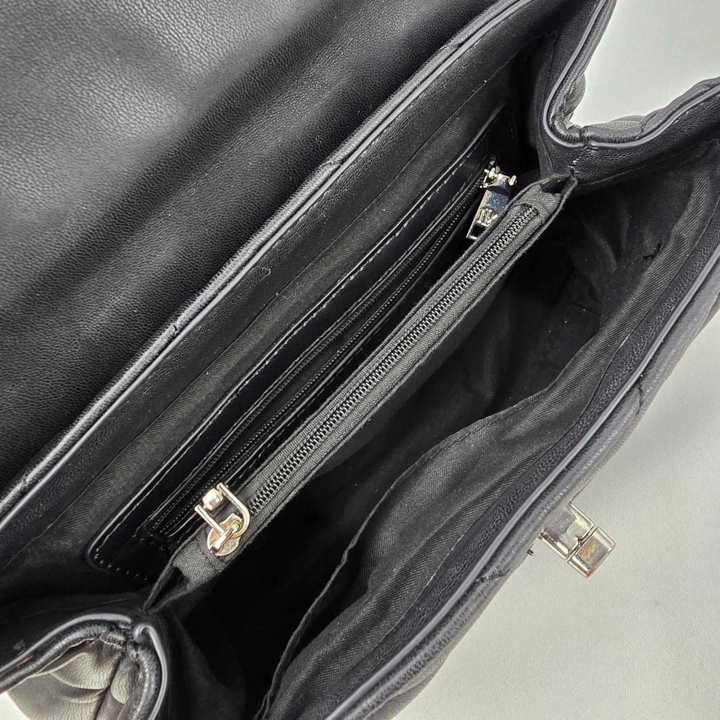 Badgley Mischka Black Quilted Shoulder Purse