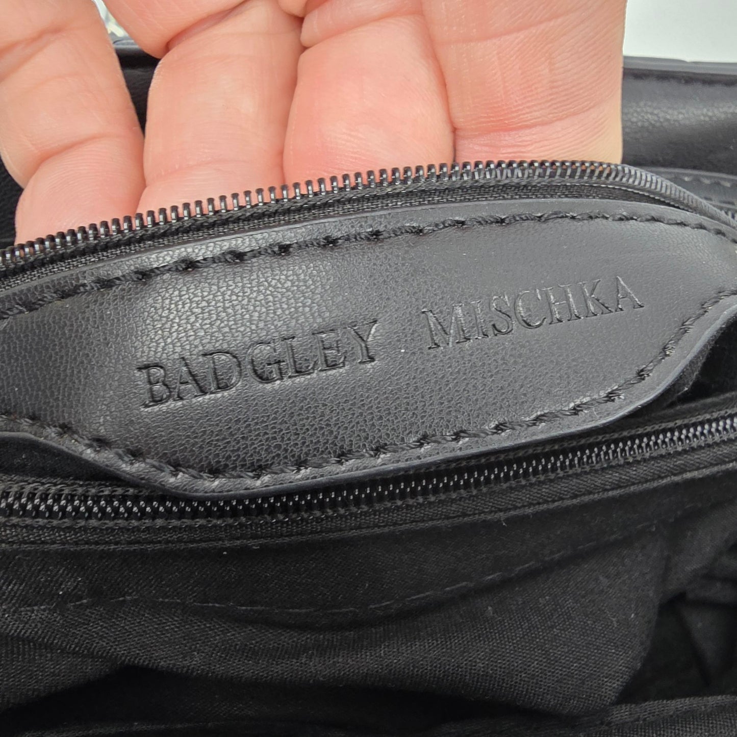 Badgley Mischka Black Quilted Shoulder Purse