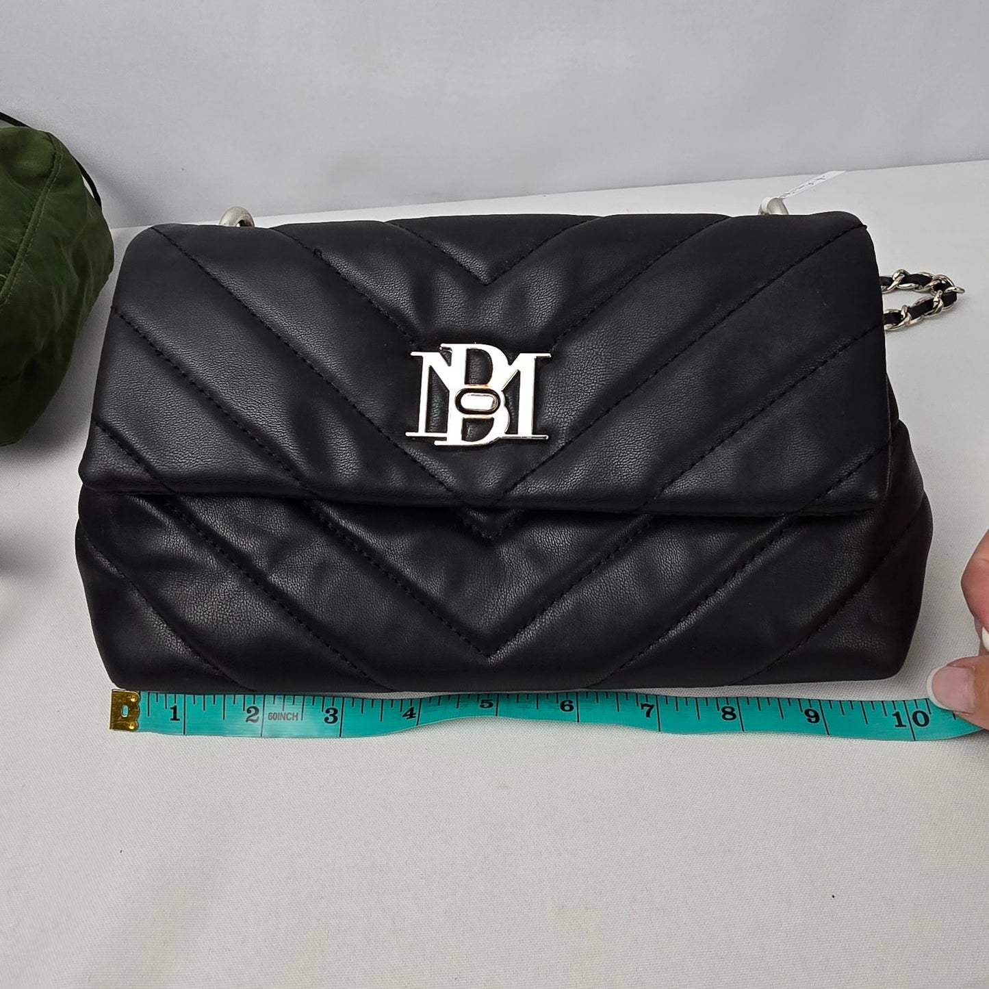 Badgley Mischka Black Quilted Shoulder Purse