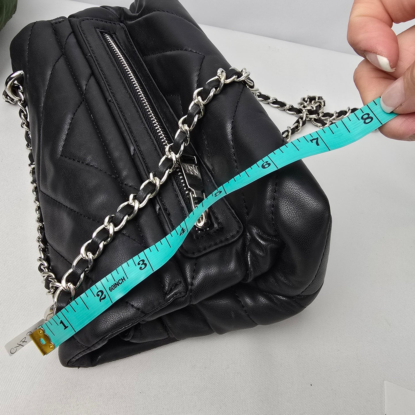 Badgley Mischka Black Quilted Shoulder Purse