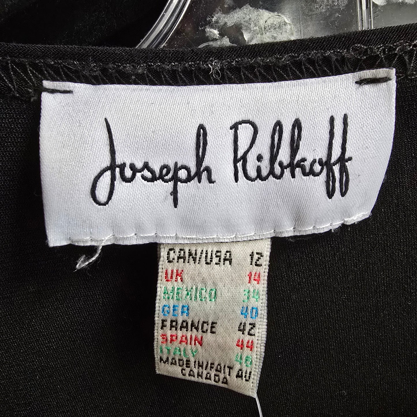 Joseph Ribkoff Black Tunic Top Size 12
