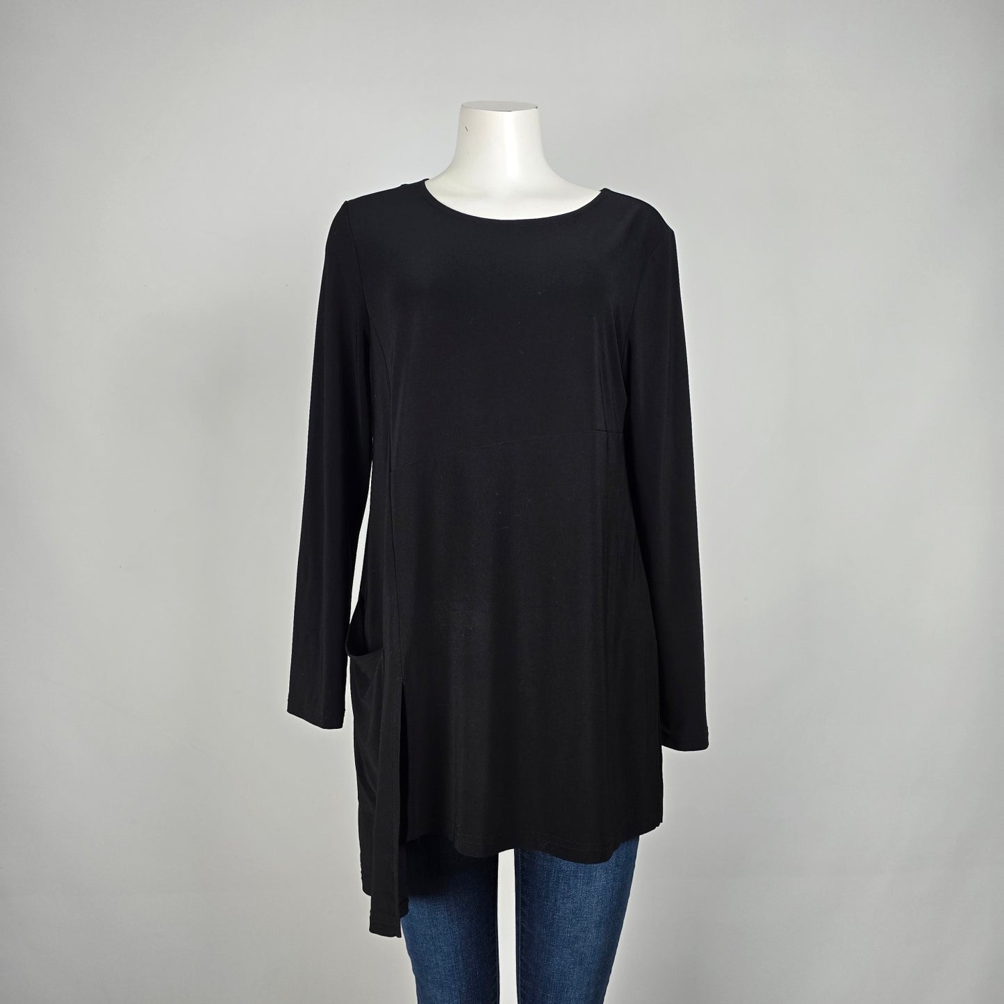 Joseph Ribkoff Black Tunic Top Size 12