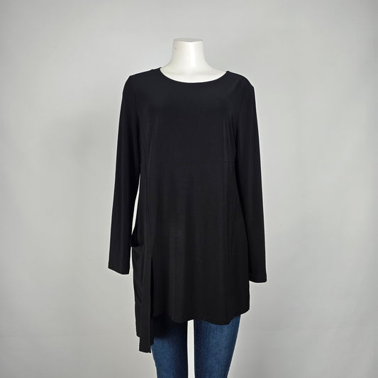 Joseph Ribkoff Black Tunic Top Size 12