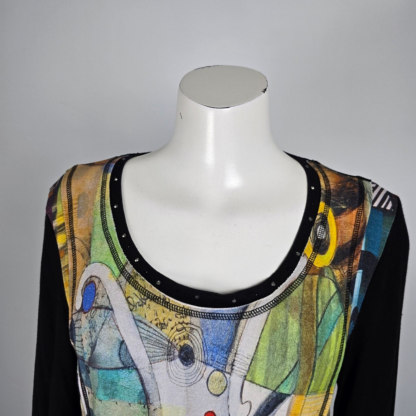 Art by Dolcezza Graphic Print Tunic Top Size M