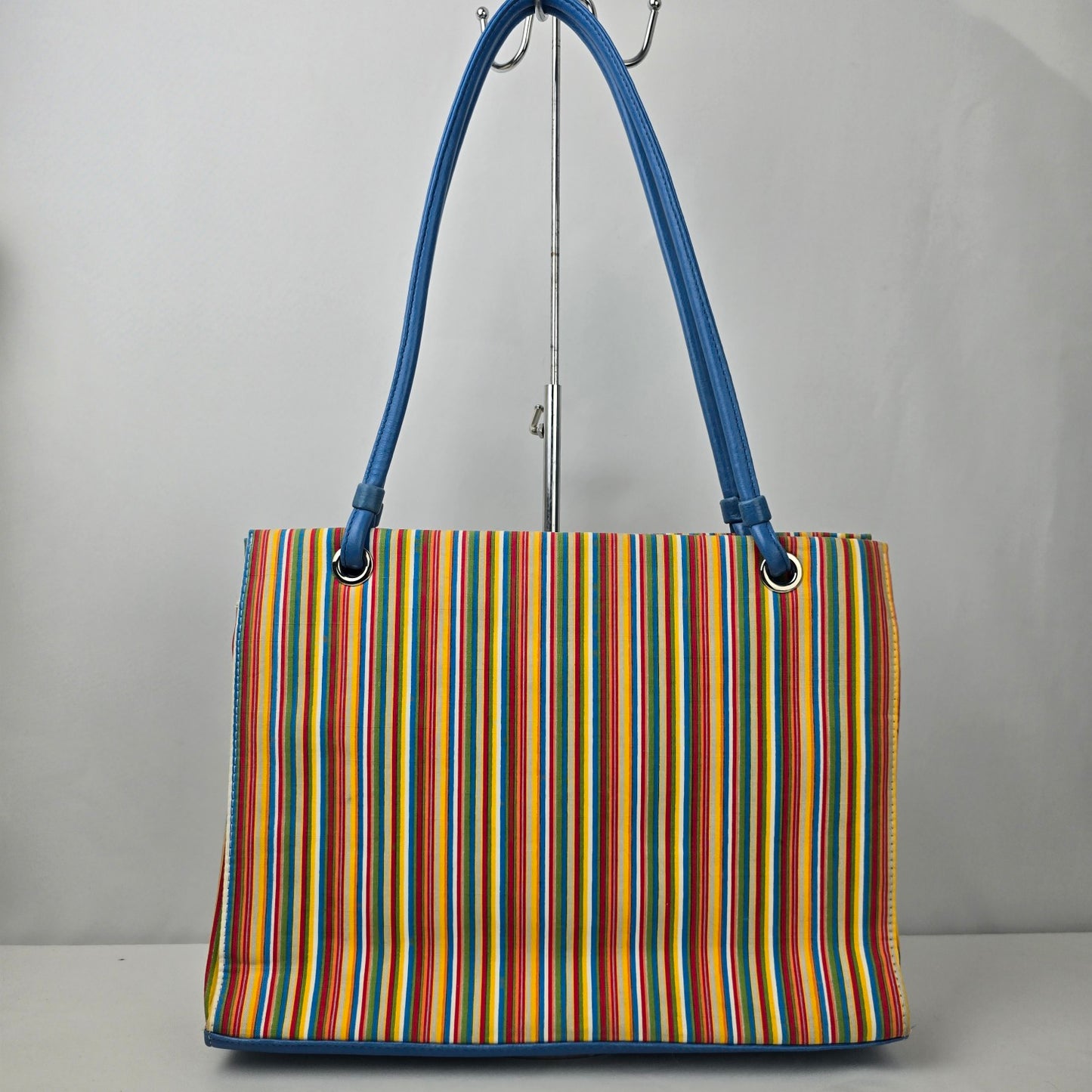 Sag Harbor Blue Stripped Shoulder Purse