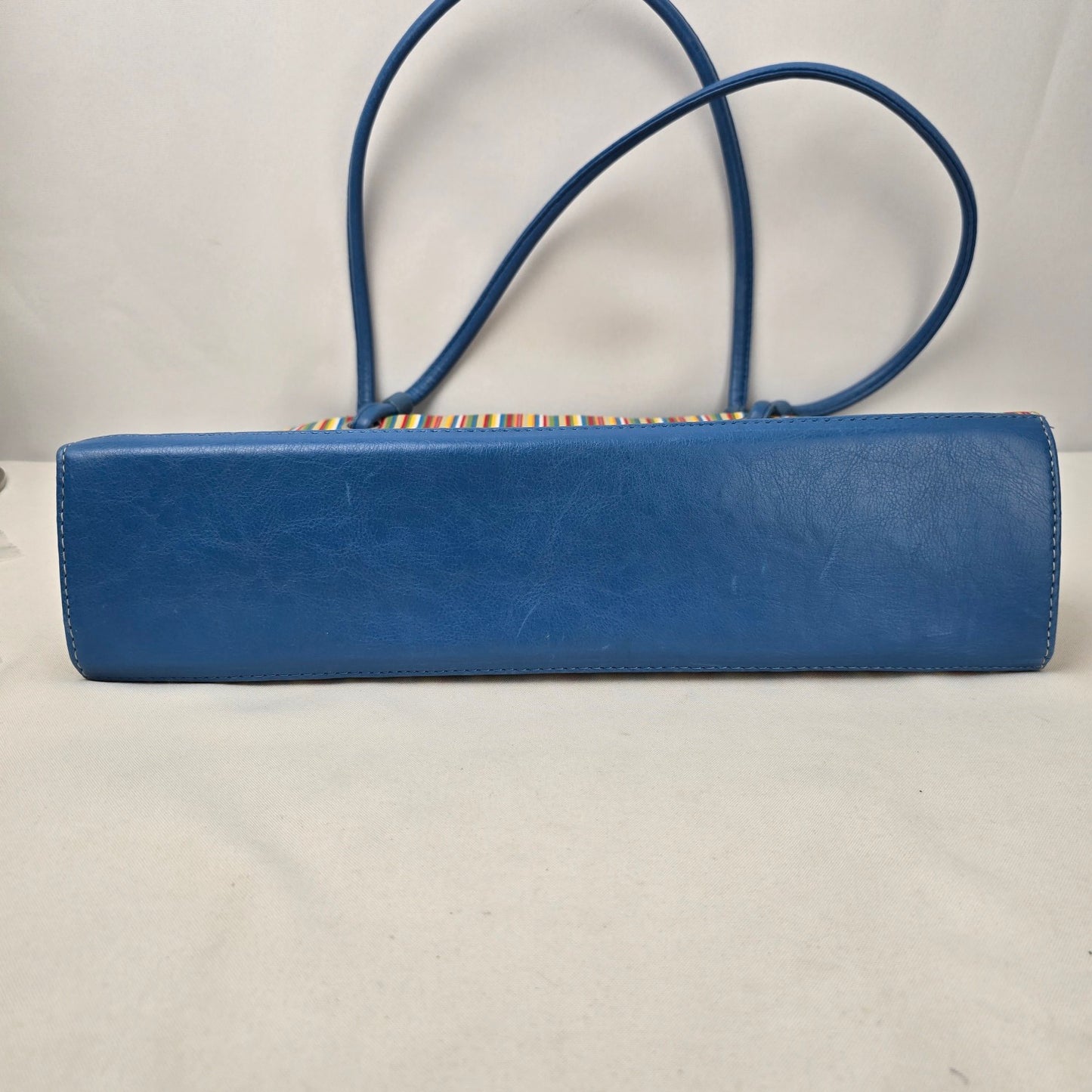 Sag Harbor Blue Stripped Shoulder Purse