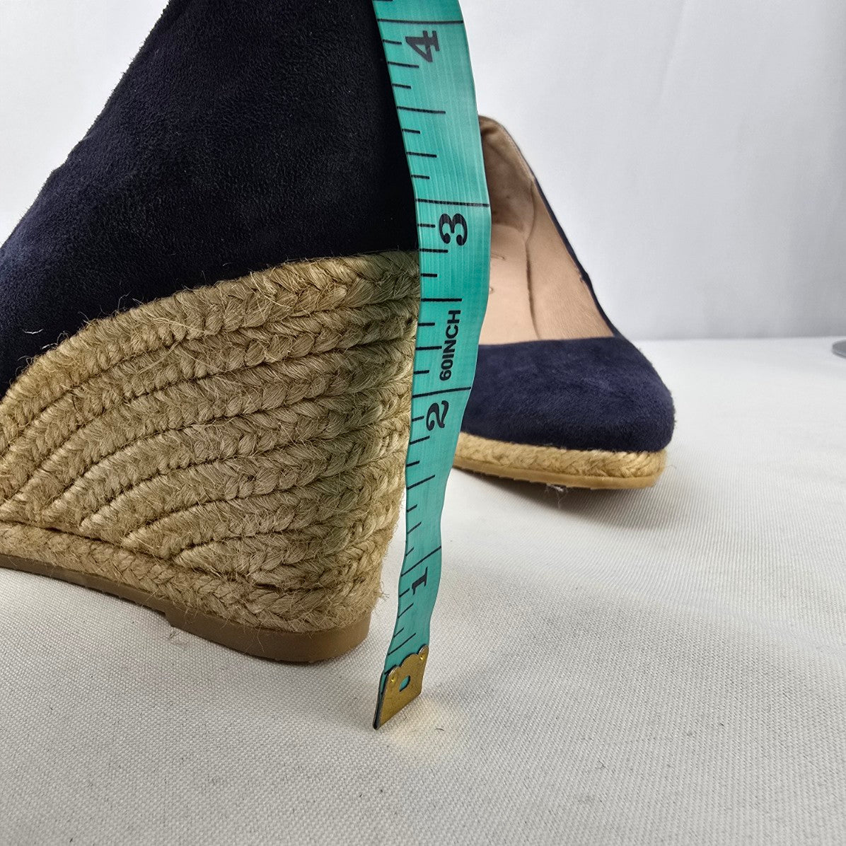 GAIMO Teva Navy Suede Wedge Heel Shoes Size 6.5