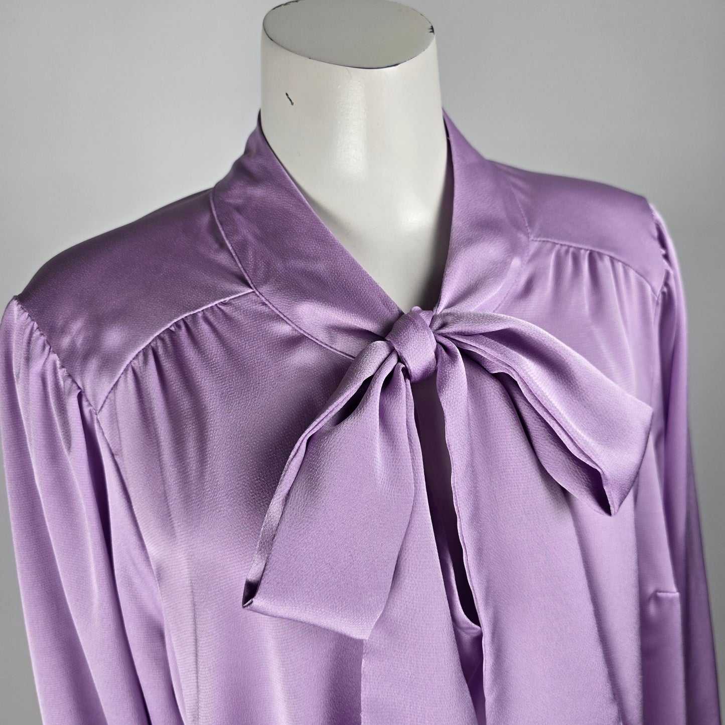 Torrid Purple Silky Neck Tie Blouse Size 2XL