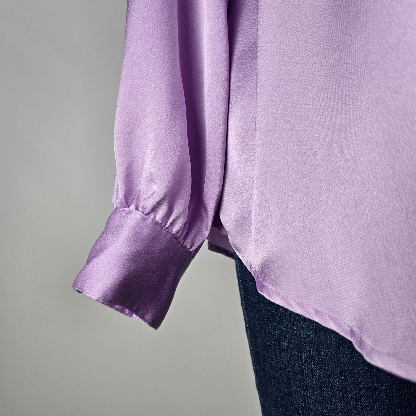 Torrid Purple Silky Neck Tie Blouse Size 2XL