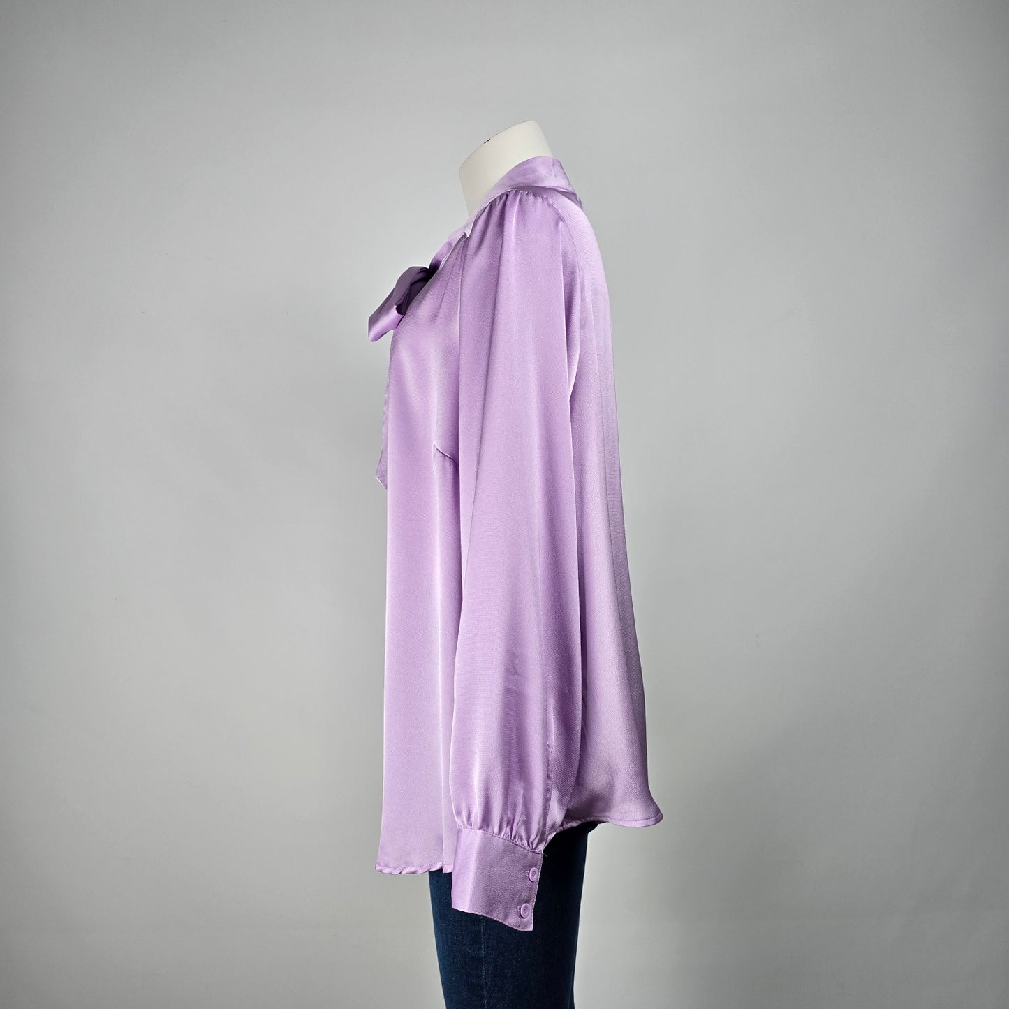 Torrid Purple Silky Neck Tie Blouse Size 2XL